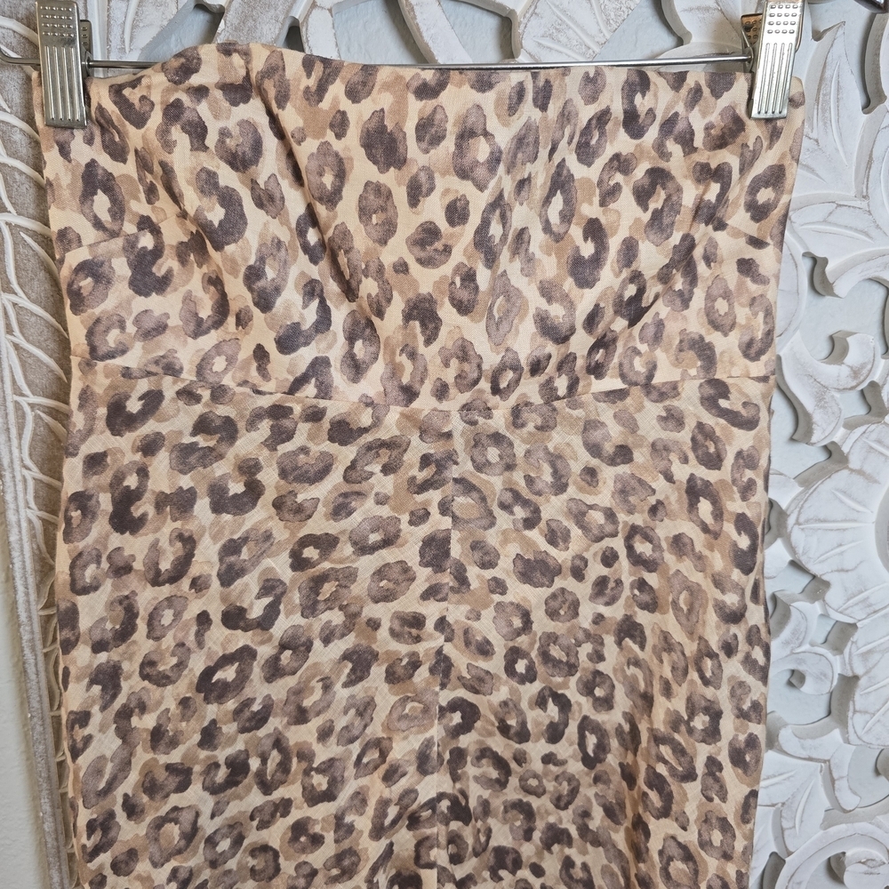 Zimmermann Women's Melody Strapless Maxi Dress in Leopard Size 1 - Picture 4 of 12